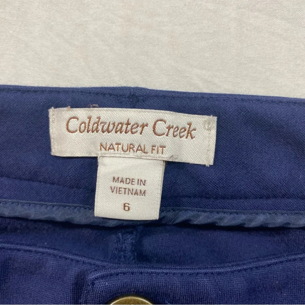 Coldwater Creek Navy Blue Dress Pants Natural Fit Women’s 6 Spandex - Picture 2 of 6